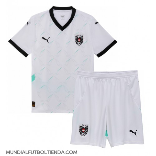 Camiseta Austria Segunda Equipación Replica Eurocopa 2024 para niños mangas cortas (+ Pantalones cortos)